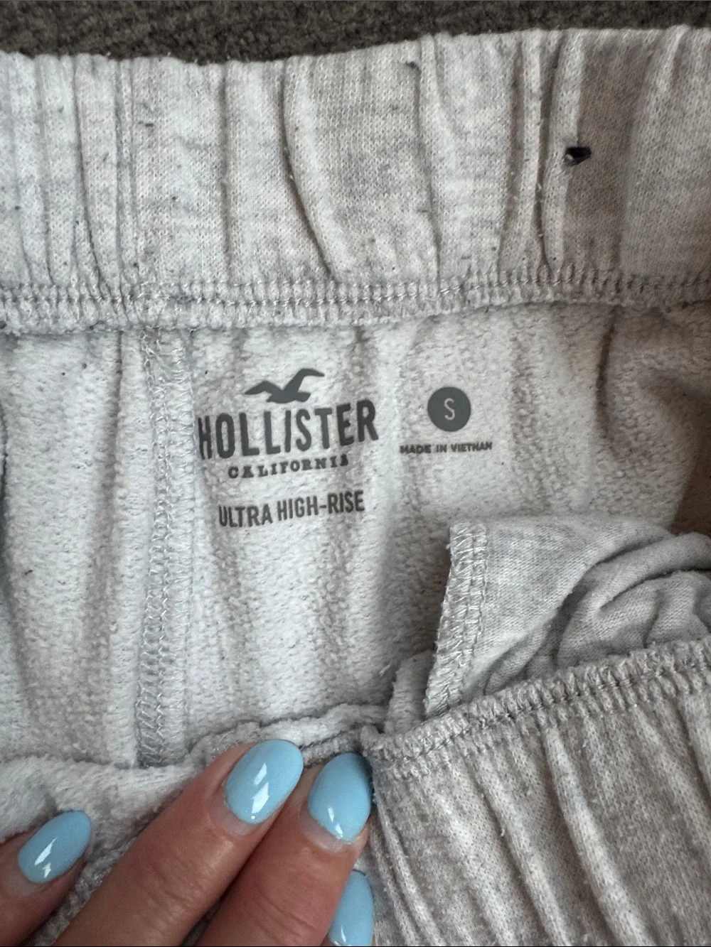 Hollister Light Gray Women's Elastic-Waist Jogger Pants